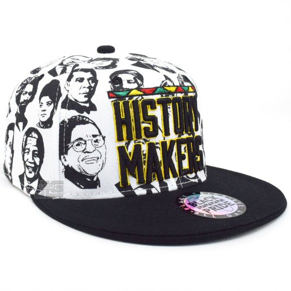Gray Black History Makers Snapback Hat Cap - Picture 7 of 8